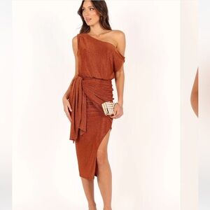 Petal and Pup Metalic Midi Dress